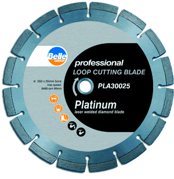 Belle Green Concrete & Asphalt Loop (PLA) Diamond Cutting Disc 450mm (6mm Segment)