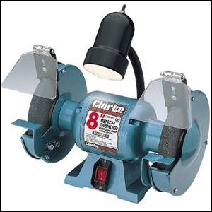 Clarke CBG8RL 8 inch  Bench Grinder with Light