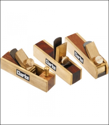 Clarke CHT838 3 Piece Miniature Brass Plane Set - Code 1801838