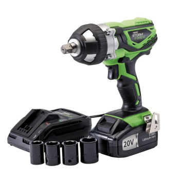 Draper CIW20GSF Draper Storm Force® 20V Impact Wrench, 1/2 inch  Sq. Dr., 400Nm, 1 x 3.0Ah Battery - Code: 01031 - Pack Qty 1