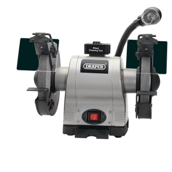 Draper GD825L Heavy Duty Bench Grinder with Work light, 200mm, 550W - Code: 05097 - Pack Qty 1