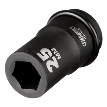 Draper 425D-MM Draper Expert HI-TORQ® 6 Point Deep Impact Socket, 1 inch  Sq. Dr., 25mm - Code: 05140 - Pack Qty 1