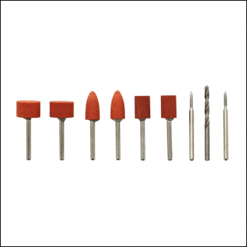 Draper AD20EG-5 Grinding/Drilling Points for D20 Engraver/Grinder (9 Piece) - Code: 08959 - Pack Qty 1