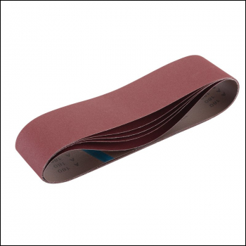 Draper SB100915 Cloth Sanding Belt, 100 x 915mm, 180 Grit (Pack of 5) - Code: 09272 - Pack Qty 1