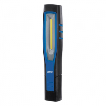 Draper RIL/COB1000/B COB/SMD LED Rechargeable Inspection Lamp, 10W, 1,000 Lumens, Blue,  1 x USB Charging Socket Supplied - Code: 11764 - Pack Qty 1