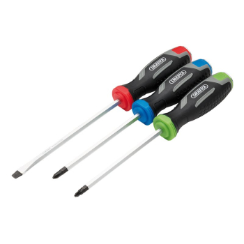 Draper 210/S1 Pound Thru Soft Grip Screwdriver Set (3 Piece) - Code: 13486 - Pack Qty 1