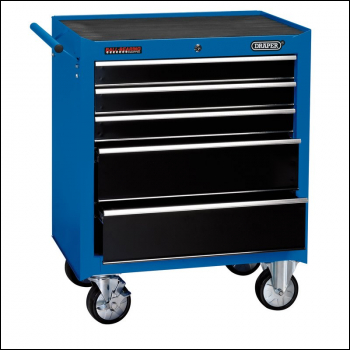 Draper RC5D Roller Tool Cabinet, 5 Drawer, 26 inch , Blue - Code: 14978 - Pack Qty 1