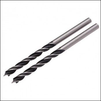 Draper DBBP Brad Point Drill Bit, 4.0mm x 75mm (Pack of 2) - Code: 16158 - Pack Qty 1