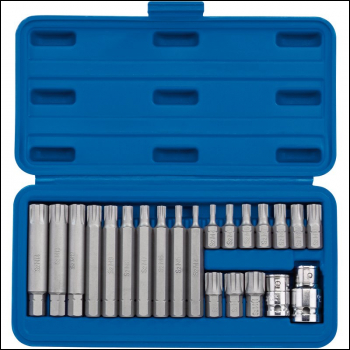 Draper RIBE/22/SET/B Ribe® 3/8, Socket and Bit Set, 1/2 inch  Sq. Dr. (22 Piece) - Code: 16347 - Pack Qty 1