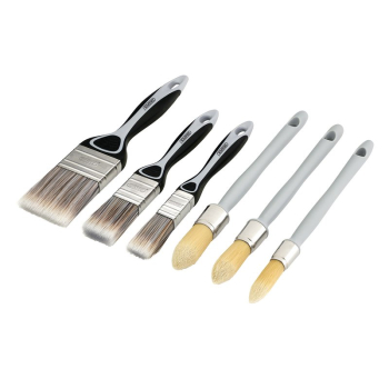 Draper PB-F/RS-6PC Flat and Round Sash Paint Brush Set (6 Piece) - Code: 20450 - Pack Qty 1