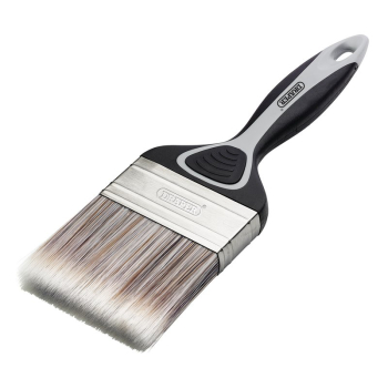 Draper PB-FLAT-80 Flat Paint Brush with Soft Grip, 80mm - Code: 20580 - Pack Qty 3