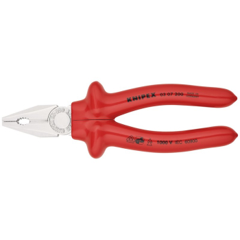 Draper 03 07 200 KNIPEX 03 07 200 VDE Combination Pliers, 200mm - Code: 21453 - Pack Qty 1