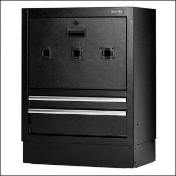 Draper MS400-2RBU BUNKER® Modular Floor Reel Cabinet, 2 Drawer, 680mm - Code: 23754 - Pack Qty 1