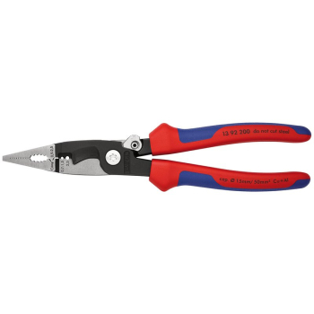 Draper 13 92 200 SB KNIPEX 13 92 200 Pliers for Electrical Installation with multi-component grips black atramentized, 200mm - Code: 24376 - Pack Qty 1