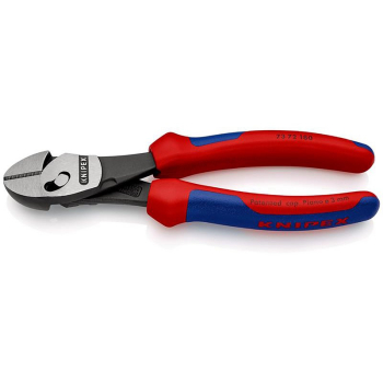 Draper 73 72 180 BK KNIPEX 73 72 180 TwinForce® High Performance Diagonal Cutters with multi-component grips black atramentized, 180mm - Code: 24378 - Pack Qty 1