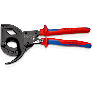 Draper 95 32 320 KNIPEX 95 32 320 Cable Cutter (ratchet principle, 3-stage) with multi-component grips black atramentized, 320mm - Code: 25882 - Pack Qty 1