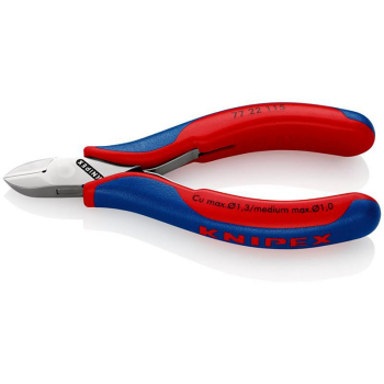 Draper 77 22 115 SB KNIPEX 77 22 115 Electronics Diagonal Cutter with box joint with multi-component grips, 115mm - Code: 27723 - Pack Qty 1