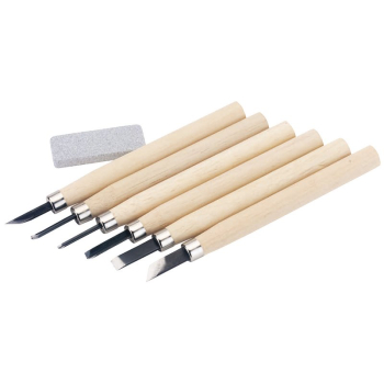 Draper CT6 Wood Carving Set with Sharpening Stone (7 Piece) - Code: 31777 - Pack Qty 1