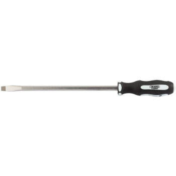 Draper 996/PT 'Pound Thru' Plain Slot Soft Grip Screwdriver, 10 x 250mm - Code: 35186 - Pack Qty 1