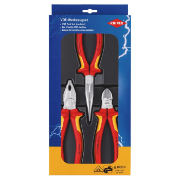 Draper 00 20 12 KNIPEX 00 20 12 VDE Plier Assembly Pack, 3 Piece - Code: 44948 - Pack Qty 1