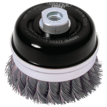 Draper CB100T Draper Expert Steel Twist Knot Wire Cup Brush, 100mm, M14 - Code: 52633 - Pack Qty 1