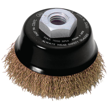 Draper CB61C Draper Expert Brassed Steel Crimped Wire Cup Brush, 60mm, M14 - Code: 52635 - Pack Qty 1