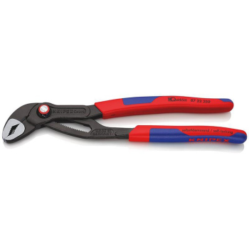 Draper 87 22 250 SB KNIPEX 87 22 250 SB Cobra® QuickSet High-Tech Water Pump Pliers with slim multi-component grips grey atramentized, 250mm - Code: 53953 - Pack Qty 1