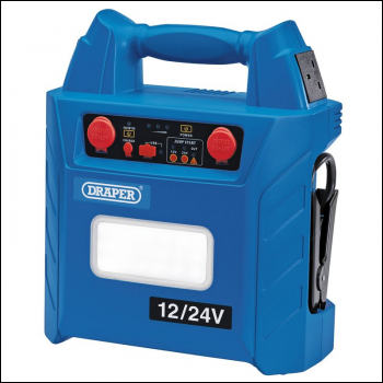 Draper JS3000 12/24V Jump Starter with AC/DC Inverter 1500/3000 Peak Amps - Code: 70554 - Pack Qty 1