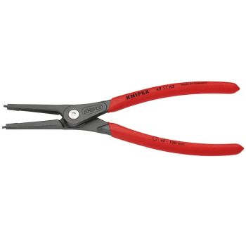 Draper 49 11 A3 SB KNIPEX 49 11 A3 SB Precision Circlip Pliers for external circlips on shafts with non-slip plastic coating grey atramentized, 225mm - Code: 75091 - Pack Qty 1