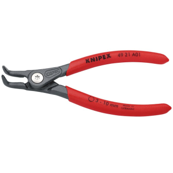 Draper 49 21 A01 SB KNIPEX 49 21 A01 SB Precision Circlip Pliers for external circlips on shafts with non-slip plastic coating grey atramentized, 130mm - Code: 75093 - Pack Qty 1