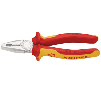 Draper 03 06 180 SBE KNIPEX 03 06 180 VDE Combination Pliers, 180mm - Code: 81204 - Pack Qty 1