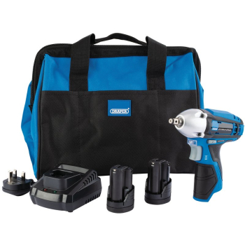 Draper PTKIWK10 Draper Storm Force® 10.8V Power Interchange Impact Wrench Kit, 2 x 1.5Ah Batteries, 1 x Charger, 1 x Bag - Discontinued - Code: 99717 - Pack Qty 1