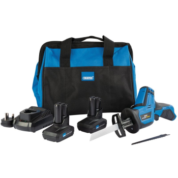 Draper PTKRSK10/4 Draper Storm Force 10.8V Power Interchange Reciprocating Saw Kit, 2 x 4.0Ah Batteries, 1 x Charger, 1 x Bag - Discontinued - Code: 99728 - Pack Qty 1