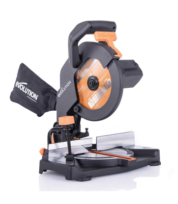 Evolution R210CMS+ 110v 210mm 1200w Compound Mitre Saw With TCT Multi-Material Cutting Blade