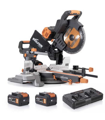 Evolution Cordless R255SMS-DB-Li 255mm 36V Double Bevel Mitre Saw