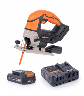 Evolution Cordless R90JGS-Li Jigsaw 18v Li-Ion EXT Inc Multi-Material Blades (Promo)