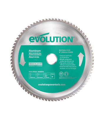 Evolution 230mm Aluminium Cutting 80T TCT Circular Saw Blade to suit EVOSAW230