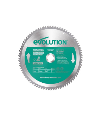 Evolution 255mm Aluminium Cutting 80T Blade to suit Evolution 255mm Mitre Saws