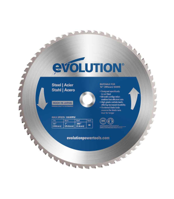 Evolution 355mm Mild Steel Cutting 66T Chop Saw Blade (Promo)