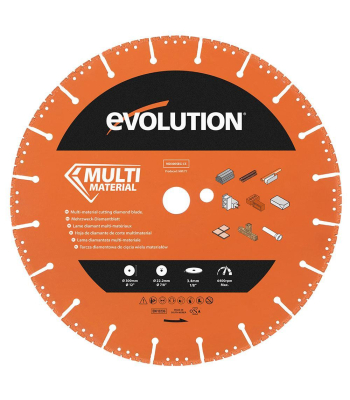 Evolution 300mm Segmented Edge, 22.2mm Bore, Heavy Duty Diamond Demolition Disc Cutter Blade to suit R300DCT & R300DCT+