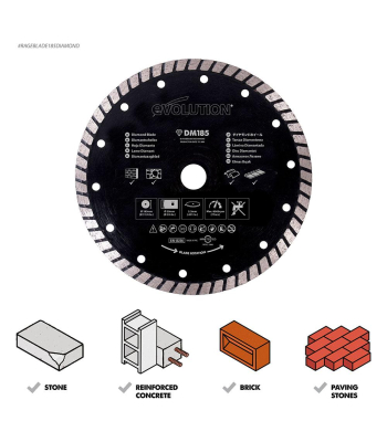 Evolution 185mm Diamond Blade (For Mitre Saws Only) to suit R185SMS + R185SMS+