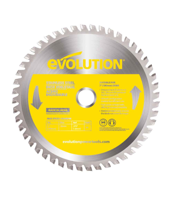 Evolution 185mm Stainless Steel Cutting 48T TCT Circular Saw Blade to suit EVOSAW180HD + S185CCSL