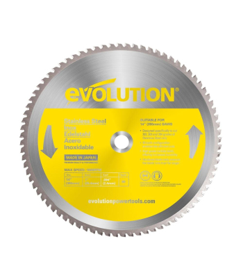 Evolution 355mm Stainless Steel Cutting 90T Chop Saw Blade