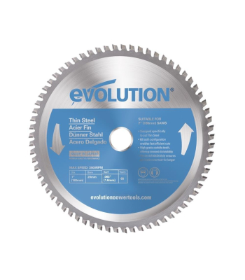 Evolution 180mm Thin Steel Cutting 68T TCT Circular Saw Blade to suit EVOSAW180HD + S185CCSL