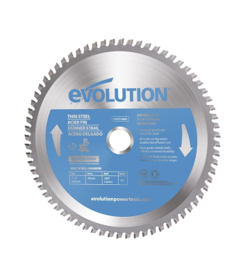 Evolution 185mm Thin Steel Mitre Saw Blade 68T to suit R185SMS + R185SMS+