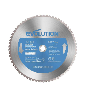 Evolution 355mm Thin Steel Cutting 90T TCT Chop Saw Blade