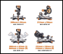 Evolution R255SMS-DB+ 255mm Double Bevel Sliding Compound Mitre Saw with 40T Wood Blade and 28T Multi-Material TCT Blade