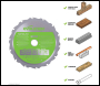 Evolution 185mm Multi-Material Cutting 16T Circular Saw Blade to suit R185SMS + R185SMS+