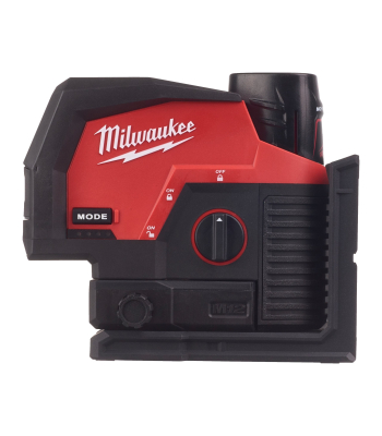 Milwaukee M12™ Green Cross Line Laser With Plumb Points - Model M12CLLP-0C