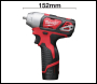 Milwaukee M12™ Sub Compact ¼″ Impact Wrench - Model M12BIW14-202C 